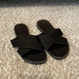Black Women's Slide Sandals